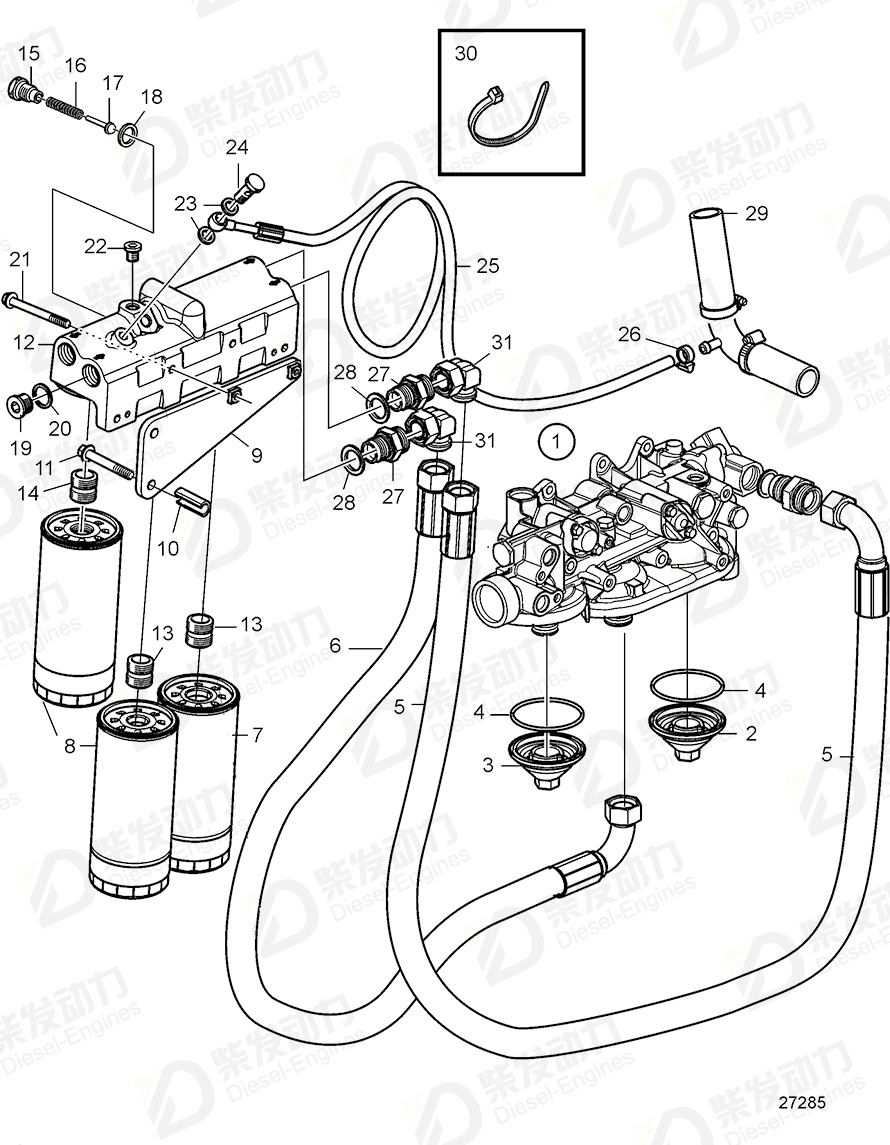 volvo penta Plug 17425684 Drawing volvo penta Plug 17425684 Drawing